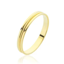 Histoire d'Or Alliance Perlee Ruban Plat