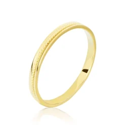 Histoire d'Or Alliance Perlee Ruban Plat