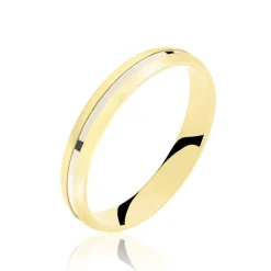 Alliance Prescilia Ruban Plat Or Bicolore-Histoire d'Or