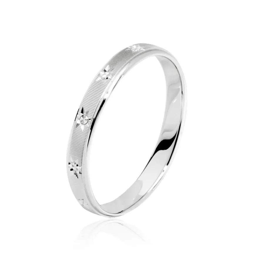 Alliance Pricilia Ruban Plat Or Blanc-Histoire d'Or Online