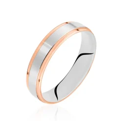 Alliance Rehanne Ruban Plat Or Bicolore-Histoire d'Or Best