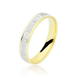 Alliance Romaine Demi Jonc Classique Or Bicolore-Histoire d'Or Hot