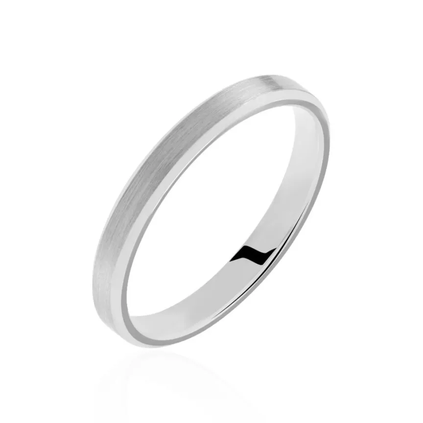 Alliance Rominus Ruban Plat Palladium Blanc-Histoire d'Or Hot