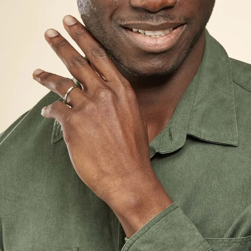 Alliance Rominus Ruban Plat Palladium Blanc-Histoire d'Or Hot