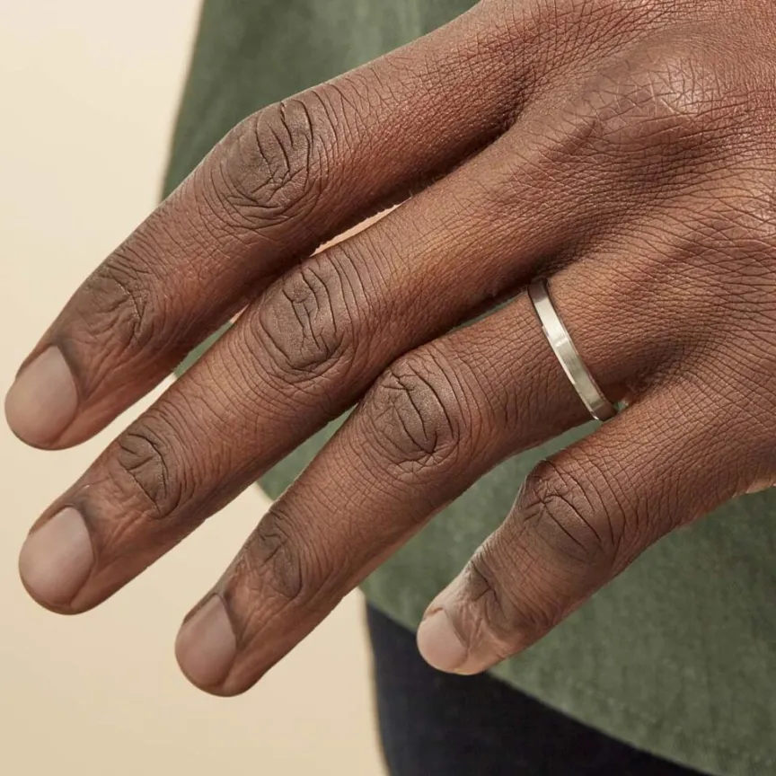 Alliance Rominus Ruban Plat Palladium Blanc-Histoire d'Or Hot