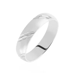 Alliance Soriya Demi Jonc Classique Argent Blanc-Histoire d'Or Outlet