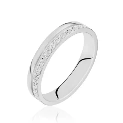 Alliance Sylvaincine Ruban Plat Or Blanc-Histoire d'Or Outlet