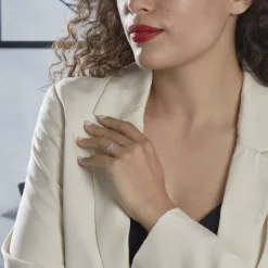 Alliance Sylvaincine Ruban Plat Or Blanc-Histoire d'Or Outlet