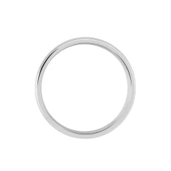 Alliance Trephine Ruban Plat Argent Blanc-Histoire d'Or Clearance