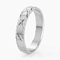 Alliance Twiggy Demi Jonc Classique Argent Blanc-Histoire d'Or Discount