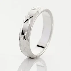 Alliance Twiggy Demi Jonc Classique Argent Blanc-Histoire d'Or Discount