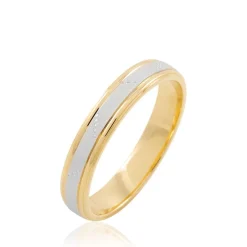 Alliance Tyssia Ruban Plat Or Bicolore-Histoire d'Or Hot