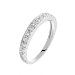 Alliance Valentine Or Blanc Diamant Synthetique-Histoire d'Or New