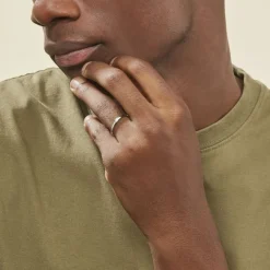 Histoire d'Or Aphroditia Demi Jonc Bombe Trouwring Wit Platina