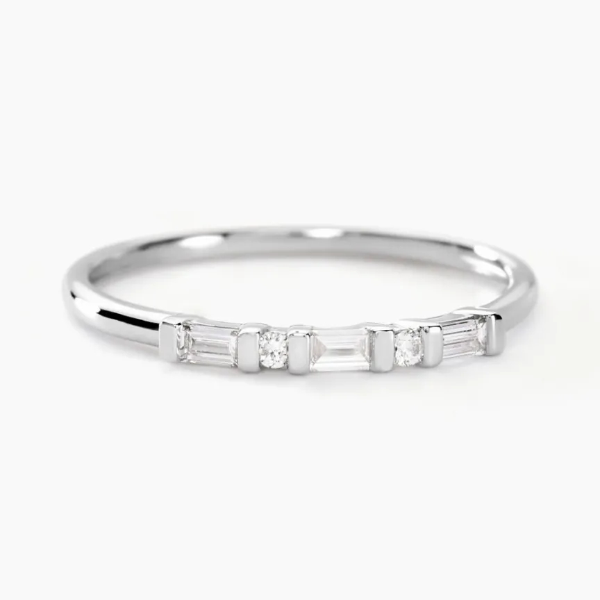 Bague 1986 Or Blanc Diamant-Histoire d'Or Discount