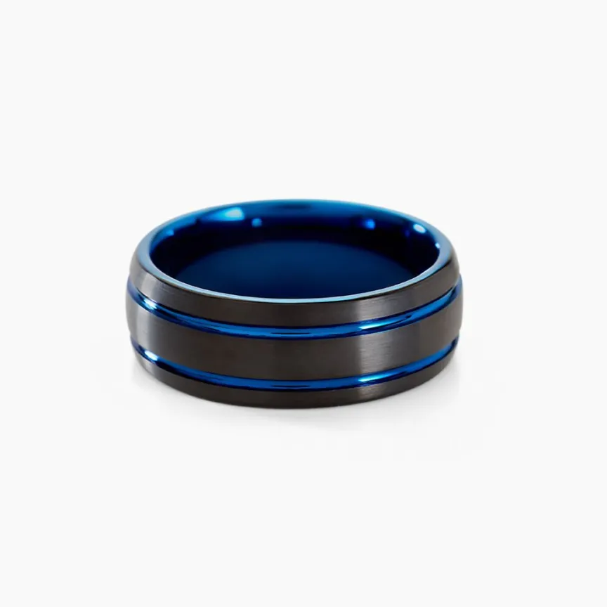 Bague Acier Bleu-JOURDAN
