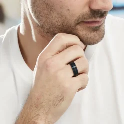 Bague Acier Bleu-JOURDAN