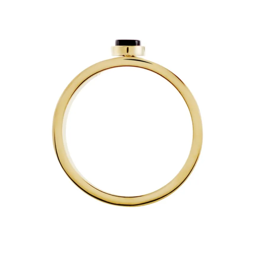 Bague Acier Doré Volcanus Agate-Histoire d'Or Outlet