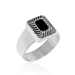 Bague Acier Vieillie Antonny Agate-Histoire d'Or Clearance