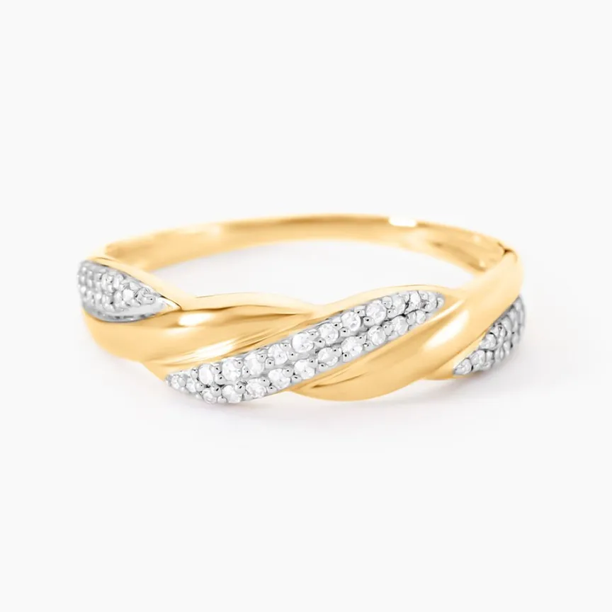 Bague Admète Or Jaune Diamant-Histoire d'Or Hot