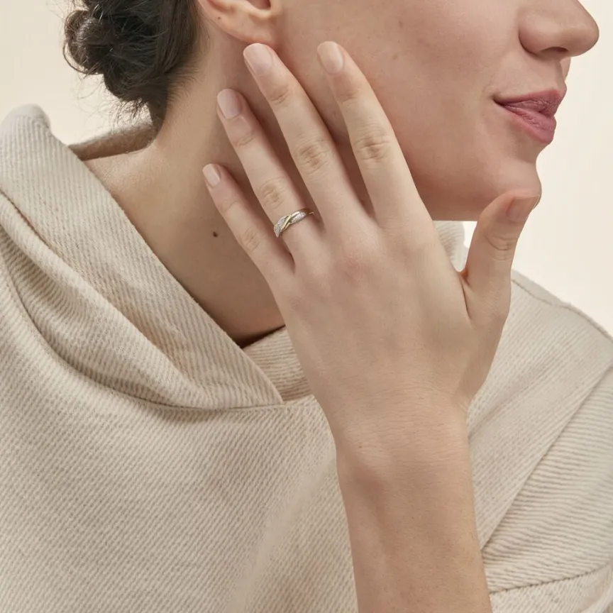 Bague Admète Or Jaune Diamant-Histoire d'Or Hot