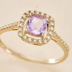 Histoire d'Or Bague Adrienna Or Jaune Améthyste Oxyde De Zirconium