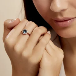 Bague Adryene Or Rose Topaze Et Oxyde De Zirconium-Histoire d'Or