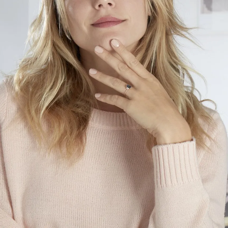 Bague Aimie Or Rose Topaze Et Oxyde De Zirconium-Histoire d'Or Outlet