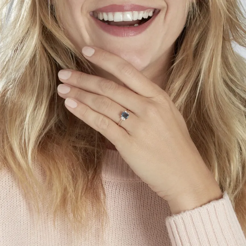 Bague Aimie Or Rose Topaze Et Oxyde De Zirconium-Histoire d'Or Outlet