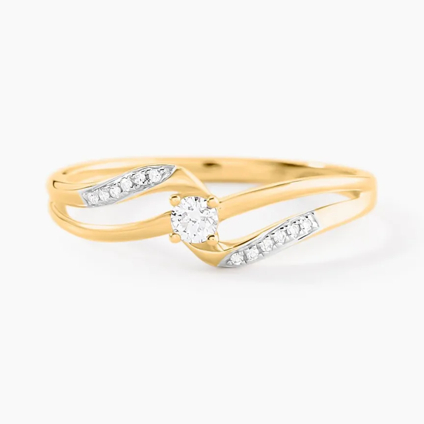 Bague Aksinya Or Jaune Diamant-Histoire d'Or Discount