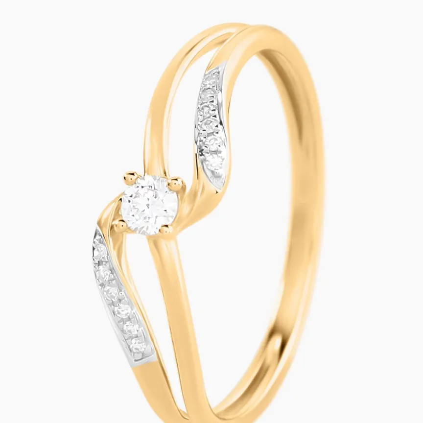 Bague Aksinya Or Jaune Diamant-Histoire d'Or Discount