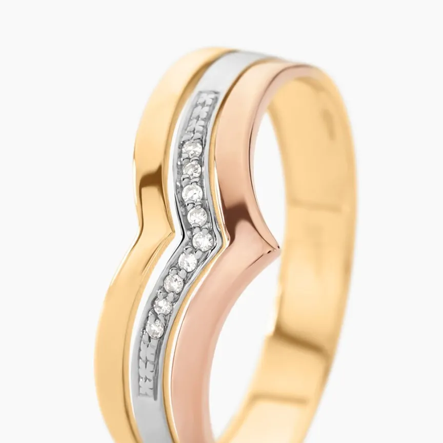 Bague Alix Or Tricolore Diamant-Histoire d'Or Best