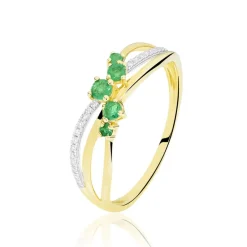 Bague Amarylis Or Jaune Emeraude Diamant-Histoire d'Or Outlet