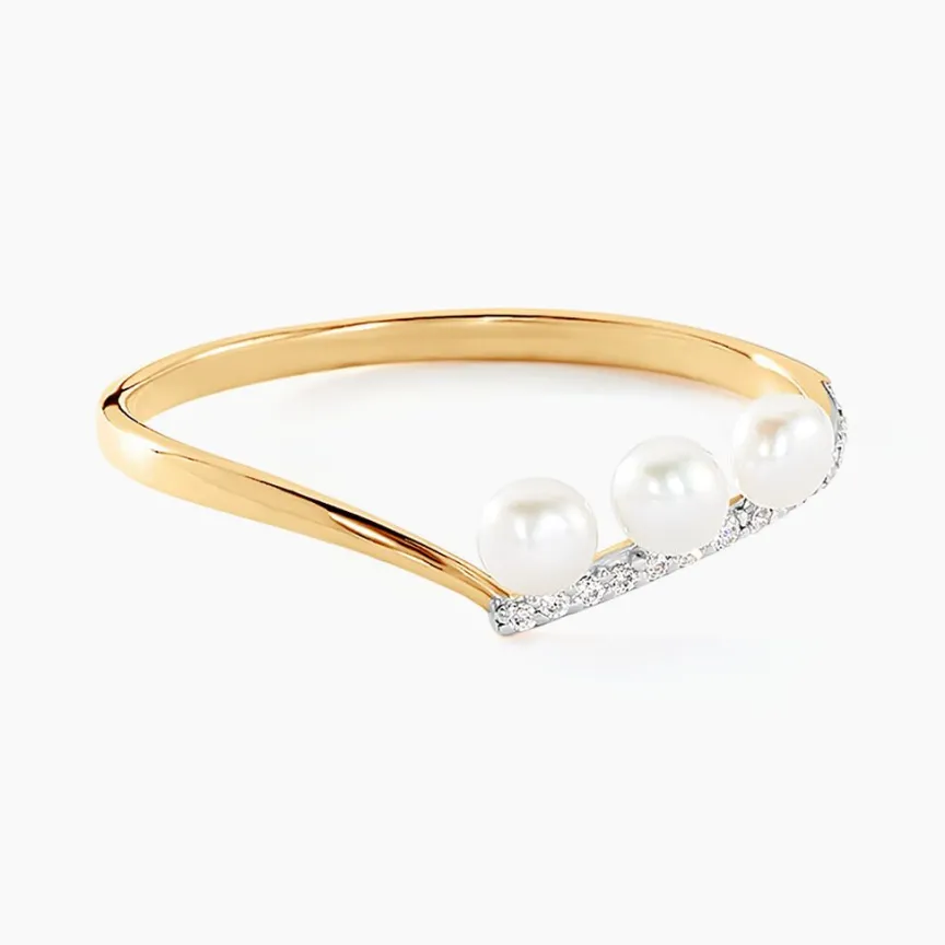 Bague Ambrogio Or Jaune Perle De Culture Oxyde De Zirconium-Histoire d'Or Outlet