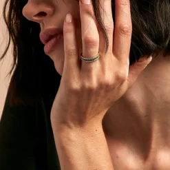 Histoire d'Or Bague Amias Or Jaune Emeraude Diamant