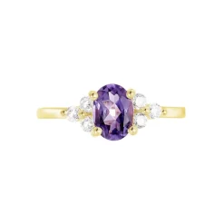 Bague Anaid Or Jaune Amethyste Et Oxyde De Zirconium-Histoire d'Or Discount