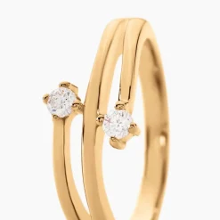 Bague Ana-lou Plaque Or Jaune Oxyde De Zirconium-Histoire d'Or Outlet