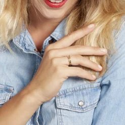 Bague Ana-lou Plaque Or Jaune Oxyde De Zirconium-Histoire d'Or Outlet