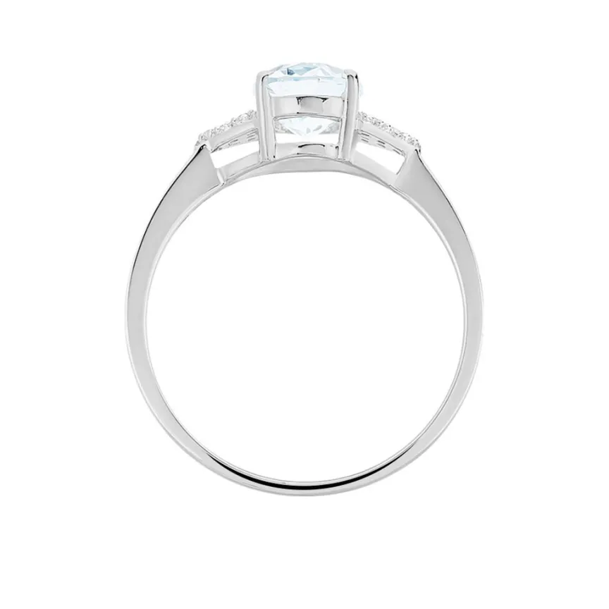 Bague Andreani Or Blanc Topaze Et Oxyde De Zirconium-Histoire d'Or Online