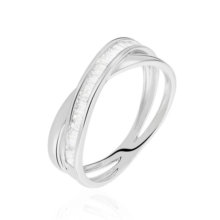 Bague Anelyse Or Blanc Oxyde De Zirconium-Histoire d'Or