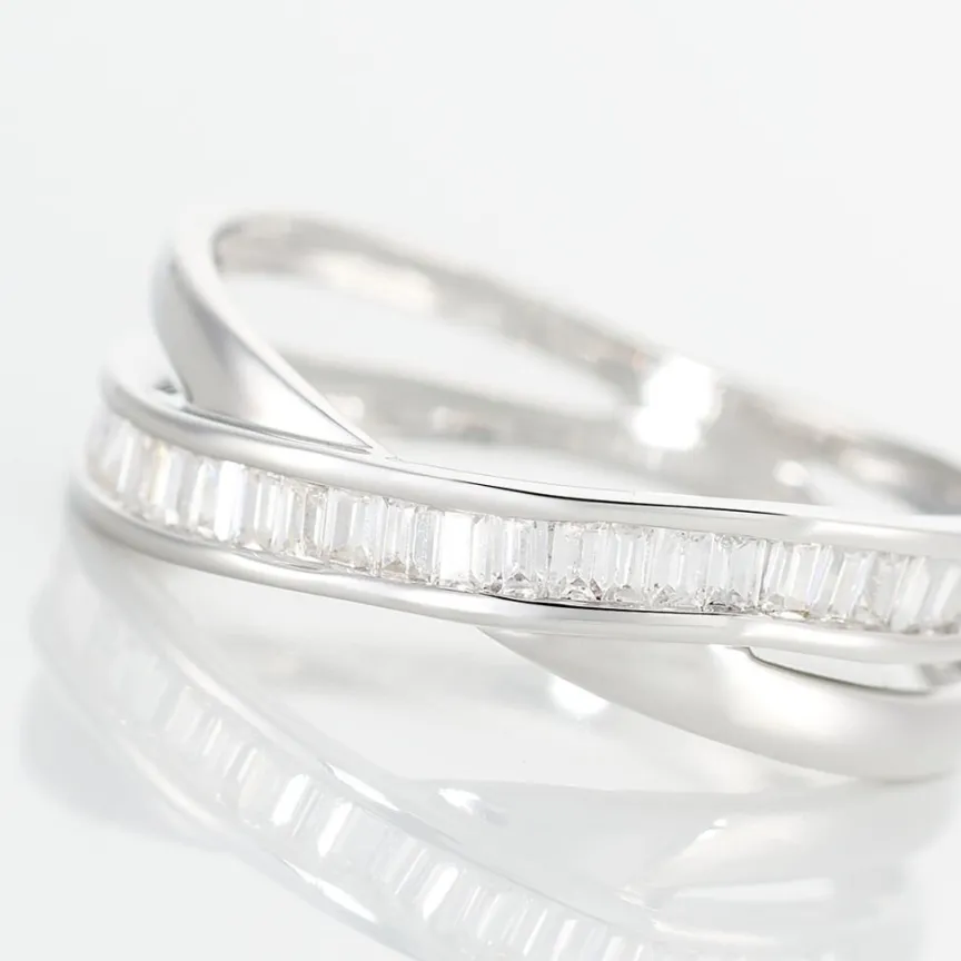 Bague Anelyse Or Blanc Oxyde De Zirconium-Histoire d'Or