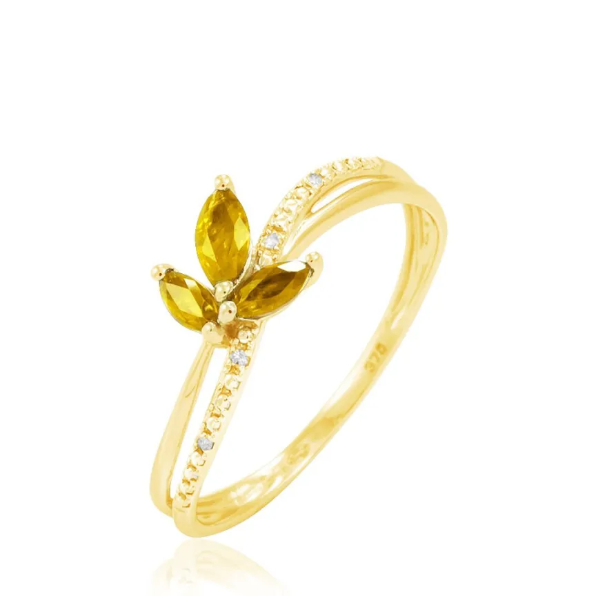 Bague Angie Or Jaune Citrine Et Diamant-Histoire d'Or Discount