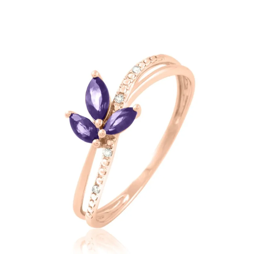 Bague Angie Or Rose Amethyste Et Diamant-Histoire d'Or Best