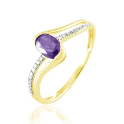 Histoire d'Or Bague Anja Or Jaune Amethyste Et Diamant
