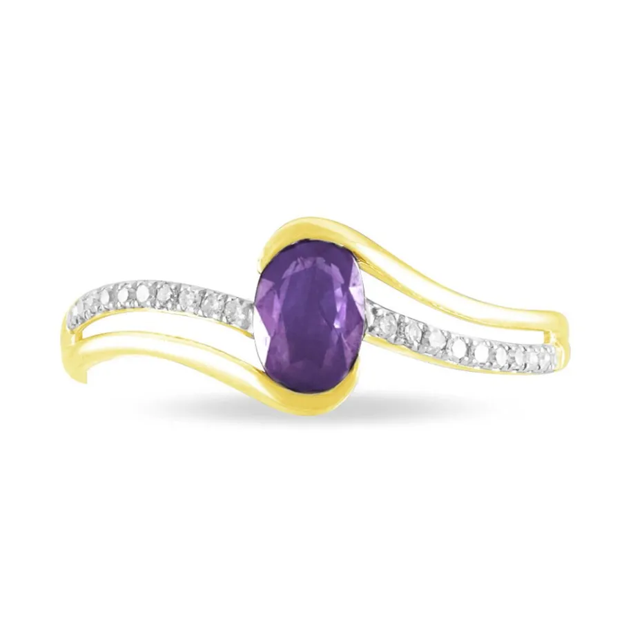 Histoire d'Or Bague Anja Or Jaune Amethyste Et Diamant