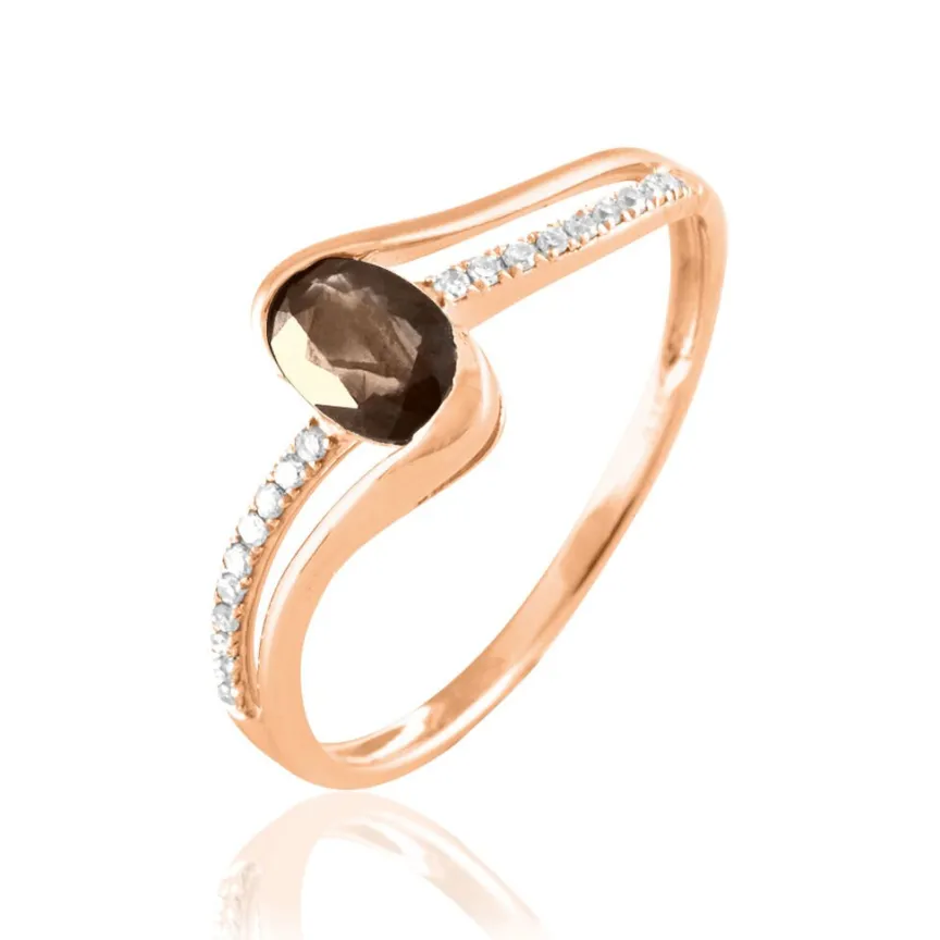 Bague Anja Or Rose Quartz Et Diamant-Histoire d'Or Clearance