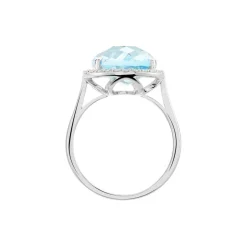 Histoire d'Or Bague Anna Or Blanc Topaze Et Oxyde De Zirconium