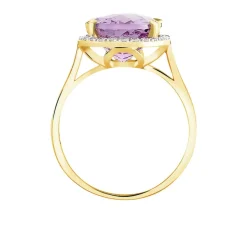 Bague Anna Or Jaune Amethyste Et Oxyde De Zirconium-Histoire d'Or