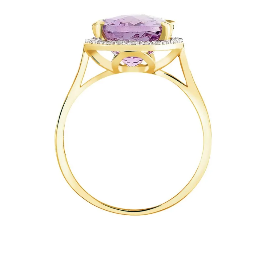 Bague Anna Or Jaune Amethyste Et Oxyde De Zirconium-Histoire d'Or