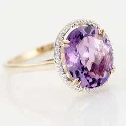 Bague Anna Or Jaune Amethyste Et Oxyde De Zirconium-Histoire d'Or
